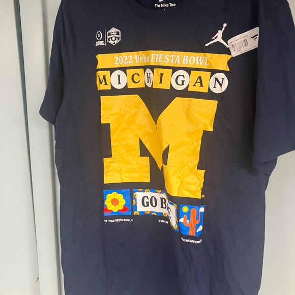 Michigan wolverines ncaa Football Jordan brand 2022 fiesta bowl nike shirt large - Picture 2 of 11